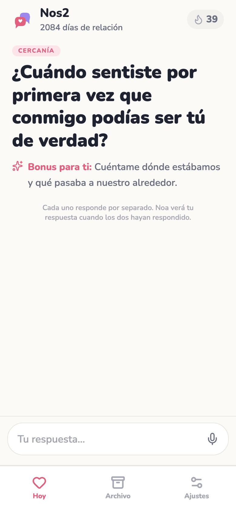 La pregunta del día en Nos2